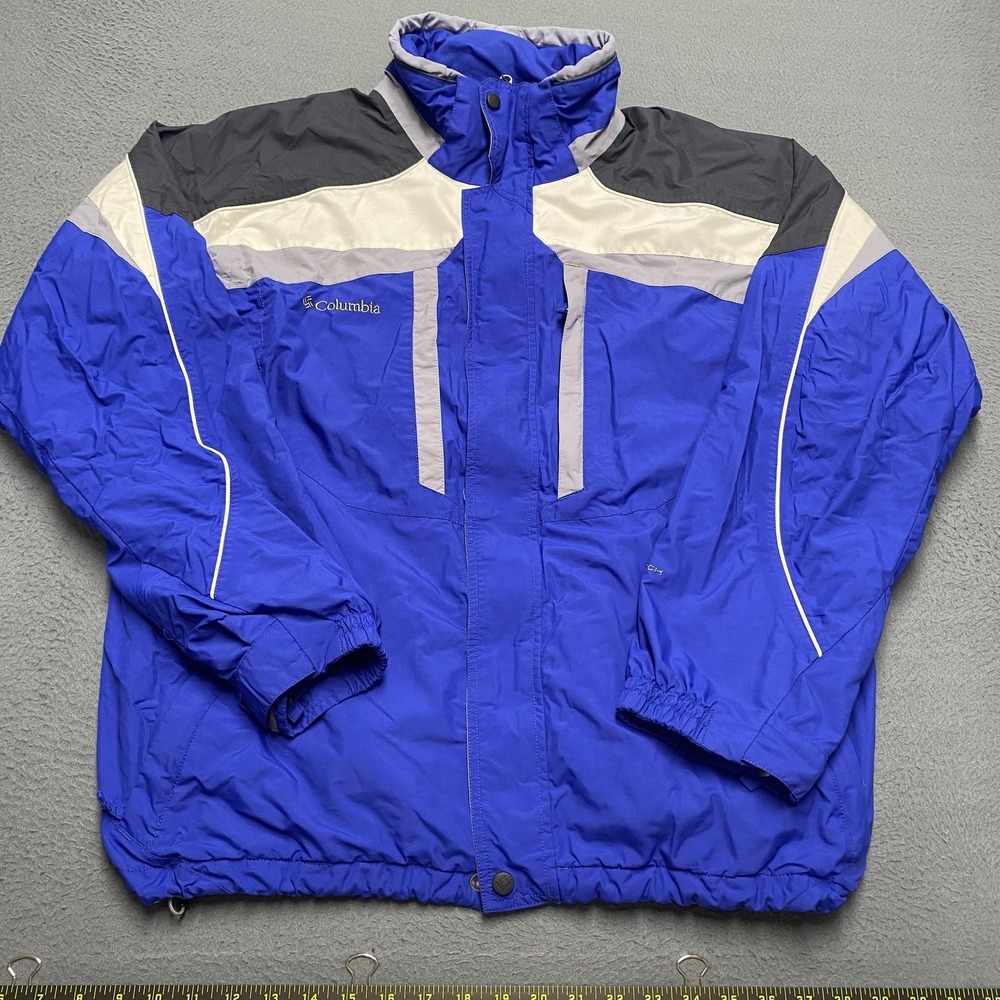 Columbia Jacket Mens Large Blue Omni-Tech Whirlibird 3-in-1 Ski Snow Waterproof